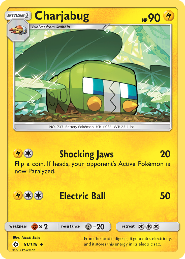 Charjabug (51/149) [Sun & Moon: Base Set] | Arkham Games and Comics