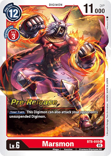 Marsmon [BT8-018] [New Awakening Pre-Release Cards] | Arkham Games and Comics