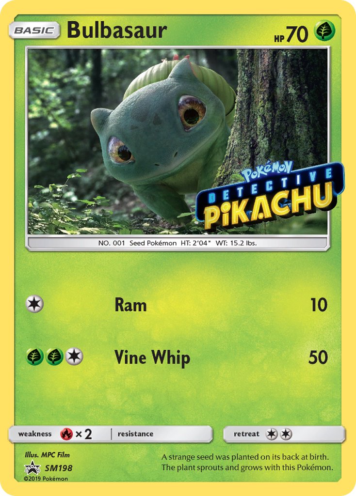 Bulbasaur (SM198) (Detective Pikachu Stamped) [Sun & Moon: Black Star Promos] | Arkham Games and Comics