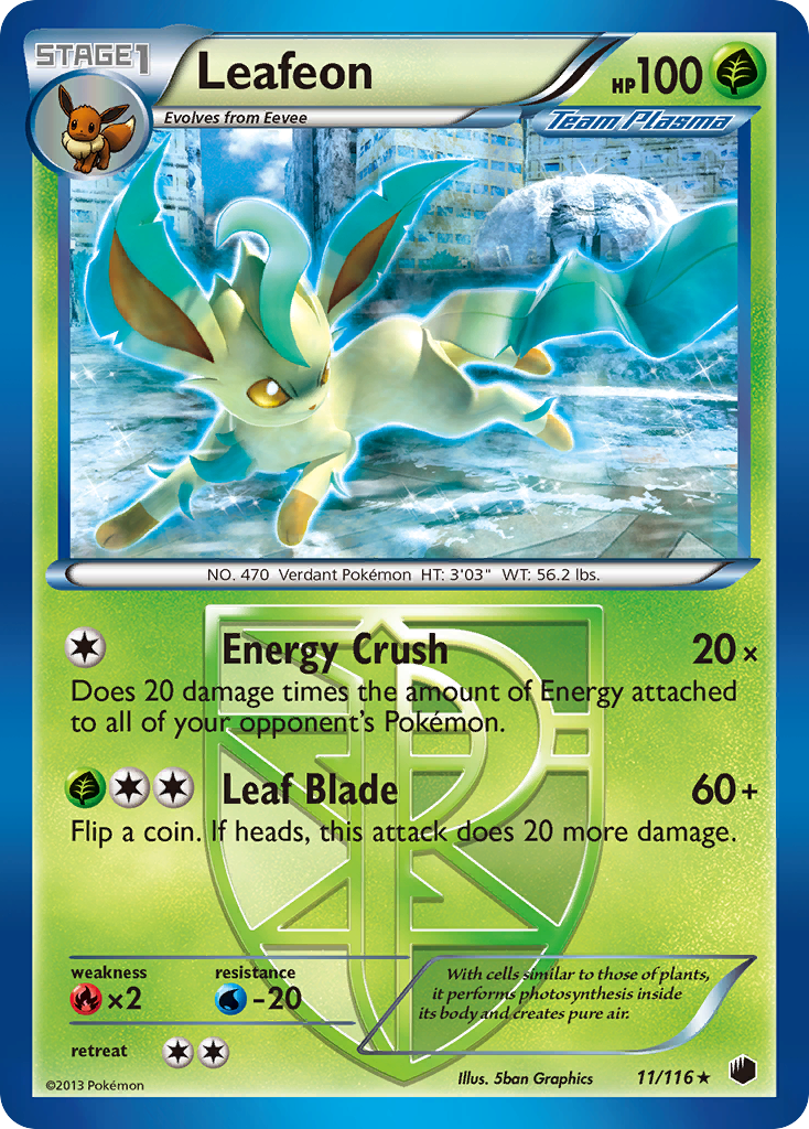 Leafeon (11/116) [Black & White: Plasma Freeze] | Arkham Games and Comics