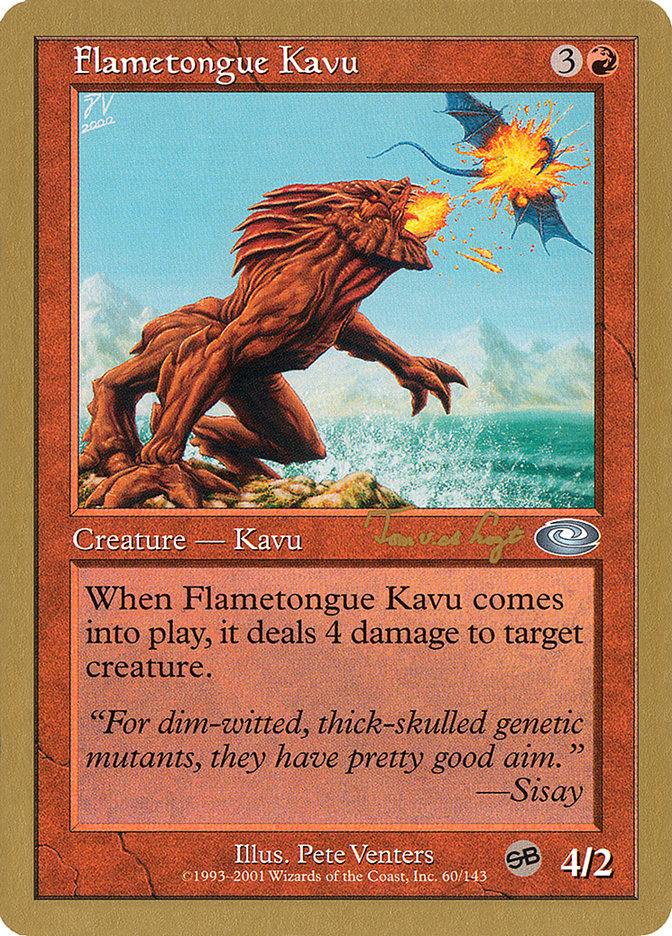 Flametongue Kavu (Tom van de Logt) (SB) [World Championship Decks 2001] | Arkham Games and Comics