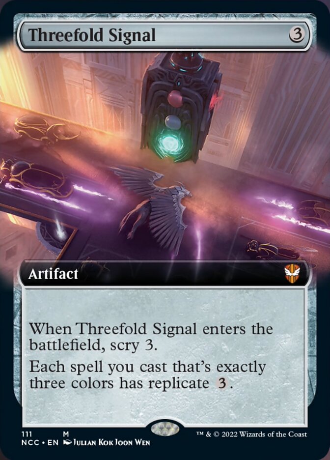 Threefold Signal (Extended Art) [Streets of New Capenna Commander] | Arkham Games and Comics