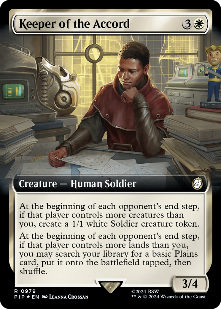 Keeper of the Accord (Extended Art) (Surge Foil) [Fallout] | Arkham Games and Comics