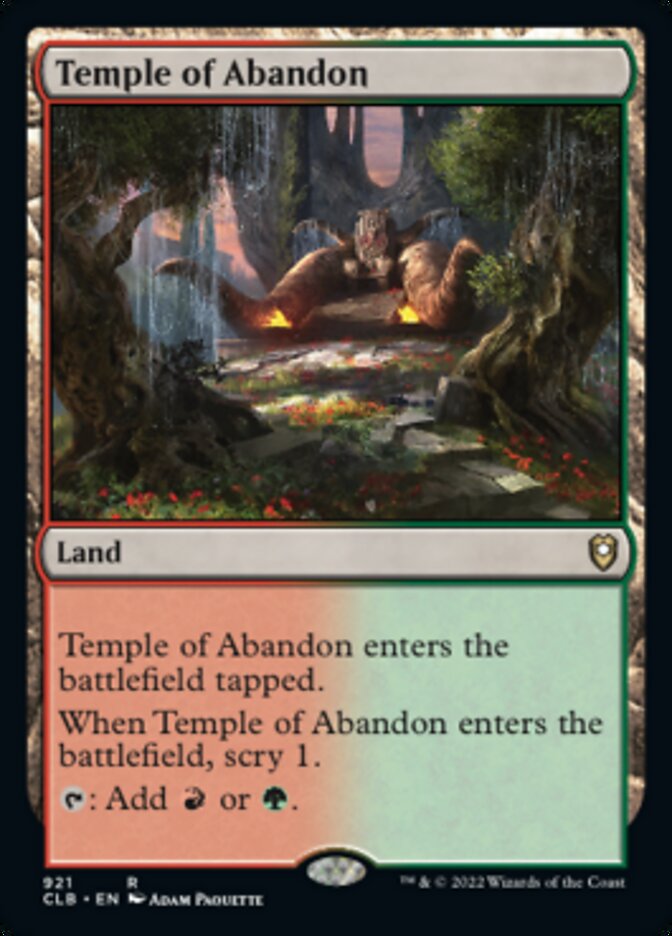 Temple of Abandon [Commander Legends: Battle for Baldur's Gate] | Arkham Games and Comics