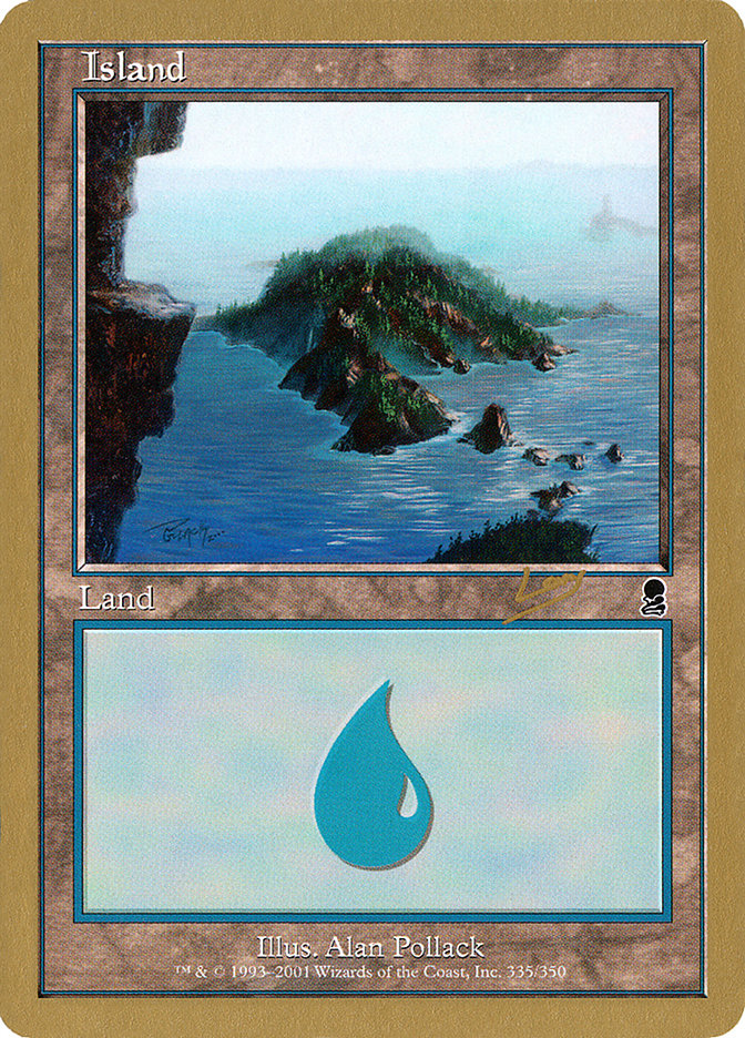 Island (rl335) (Raphael Levy) [World Championship Decks 2002] | Arkham Games and Comics