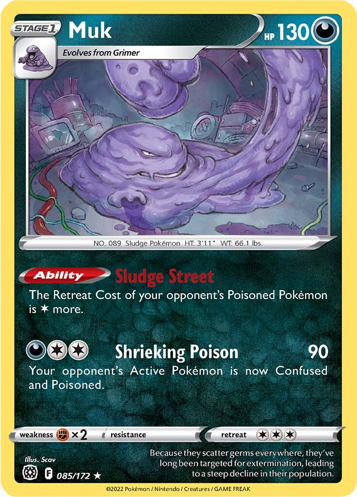 Muk (085/172) [Sword & Shield: Brilliant Stars] | Arkham Games and Comics