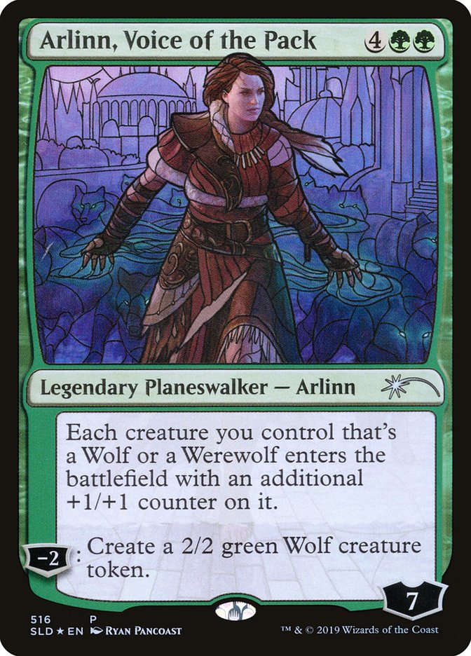 Arlinn, Voice of the Pack (Stained Glass) [Secret Lair Drop Promos] | Arkham Games and Comics