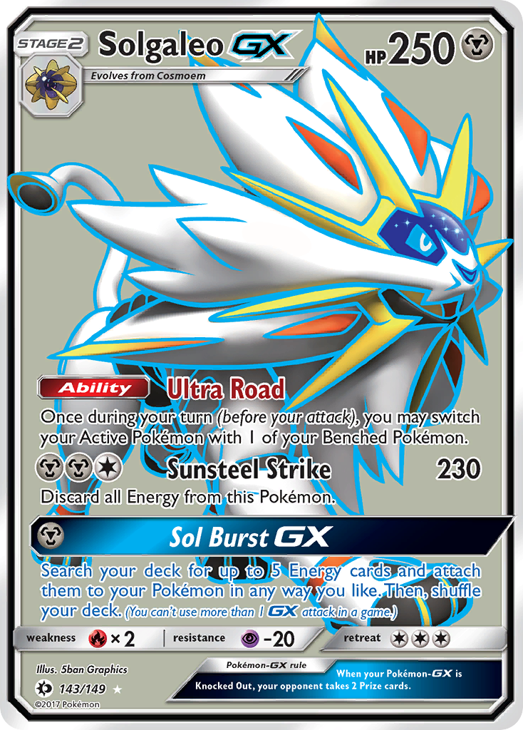 Solgaleo GX (143/149) [Sun & Moon: Base Set] | Arkham Games and Comics