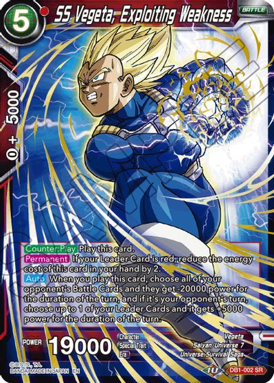 SS Vegeta, Exploiting Weakness (Reprint) (DB1-002) [Battle Evolution Booster] | Arkham Games and Comics