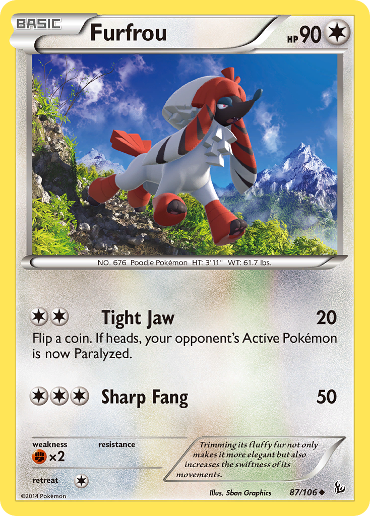 Furfrou (87/106) [XY: Flashfire] | Arkham Games and Comics