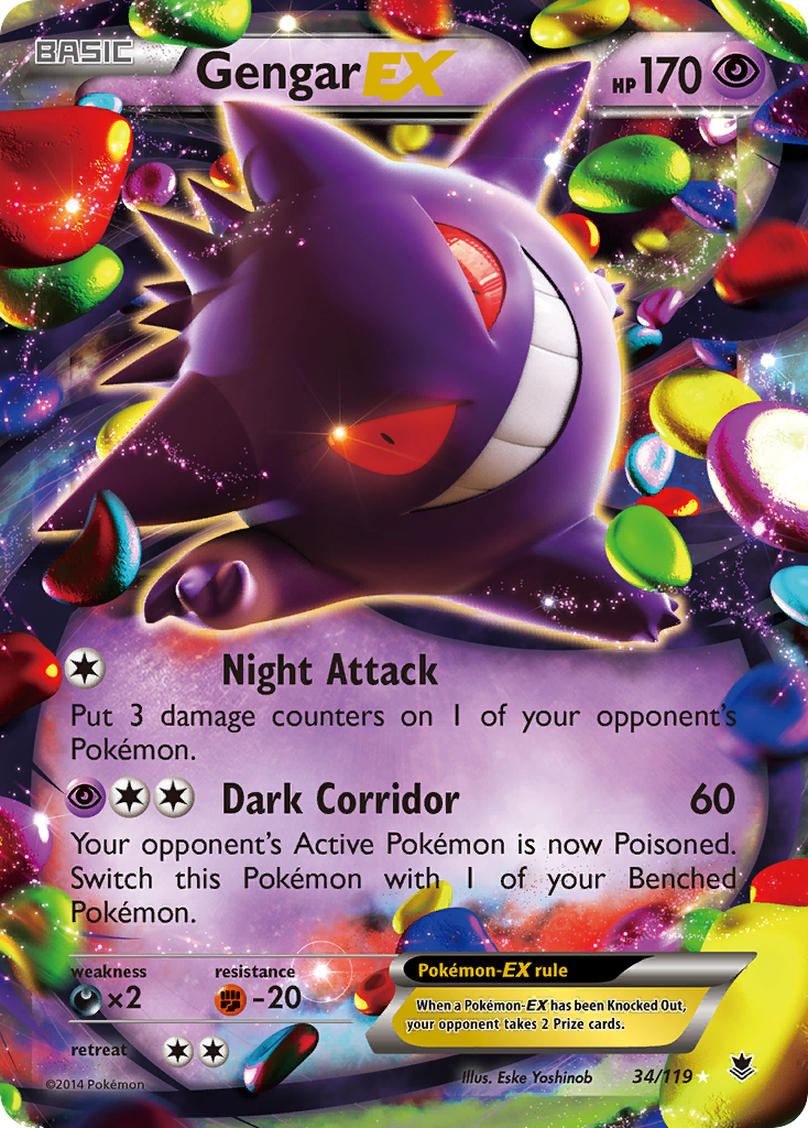 Gengar EX (34/119) [XY: Phantom Forces] | Arkham Games and Comics