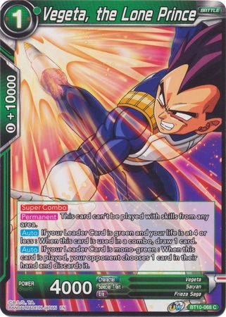 Vegeta, the Lone Prince (BT10-068) [Rise of the Unison Warrior 2nd Edition] | Arkham Games and Comics