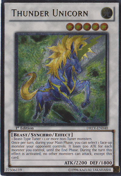 Thunder Unicorn [DREV-EN040] Ultimate Rare | Arkham Games and Comics