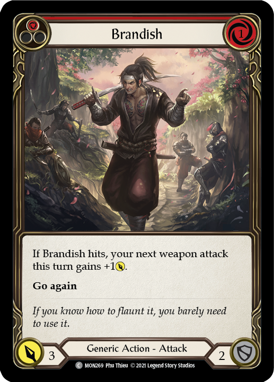 Brandish (Red) [MON269] (Monarch)  1st Edition Normal | Arkham Games and Comics