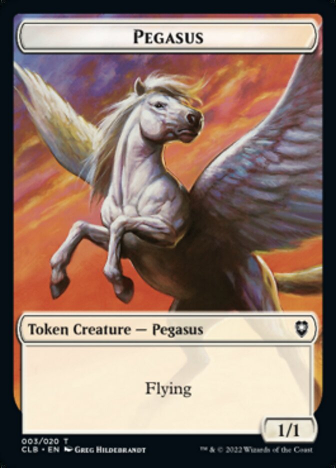 Treasure // Pegasus Double-sided Token [Commander Legends: Battle for Baldur's Gate Tokens] | Arkham Games and Comics