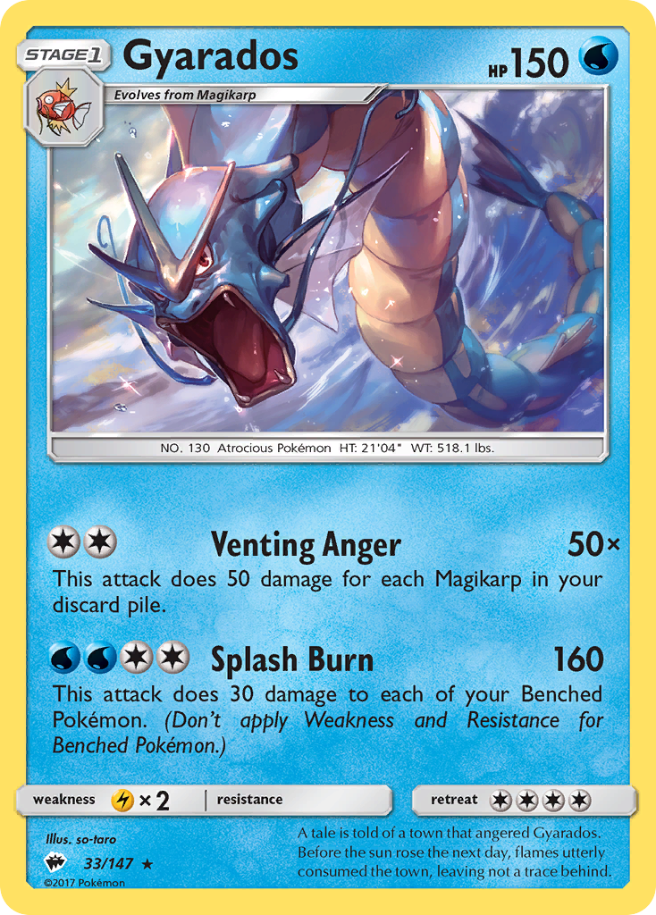 Gyarados (33/147) [Sun & Moon: Burning Shadows] | Arkham Games and Comics