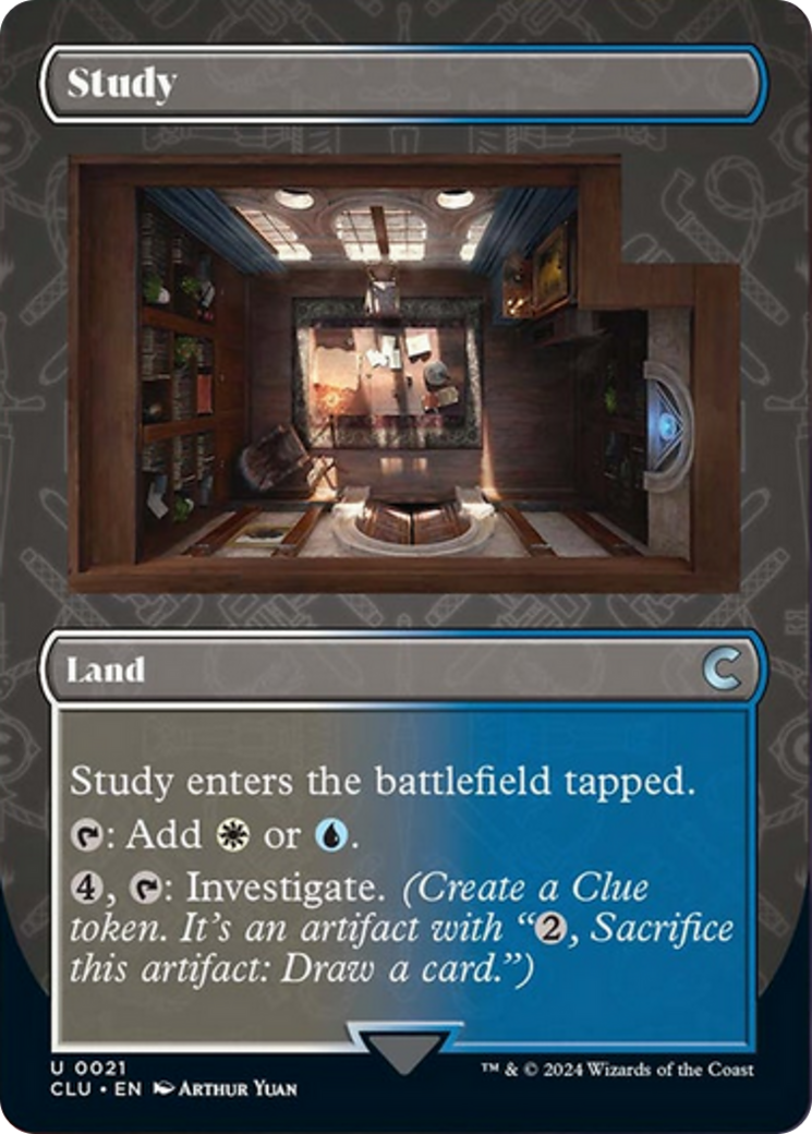 Study (Borderless) [Ravnica: Clue Edition] | Arkham Games and Comics