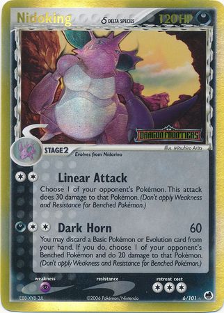 Nidoking (6/101) (Delta Species) (Stamped) [EX: Dragon Frontiers] | Arkham Games and Comics