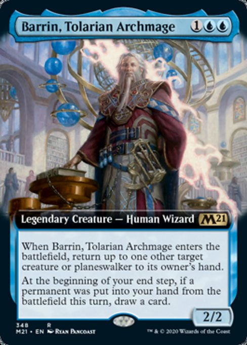 Barrin, Tolarian Archmage (Extended Art) [Core Set 2021] | Arkham Games and Comics