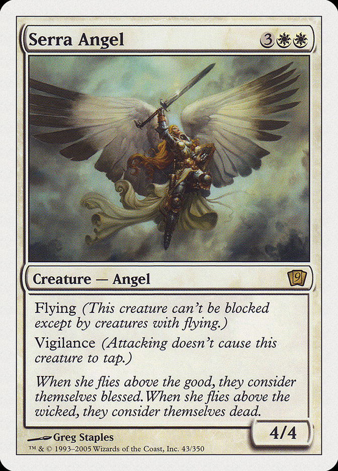 Serra Angel (9th Edition) [Oversize Cards] | Arkham Games and Comics