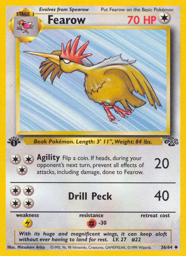 Fearow (36/64) [Jungle 1st Edition] | Arkham Games and Comics