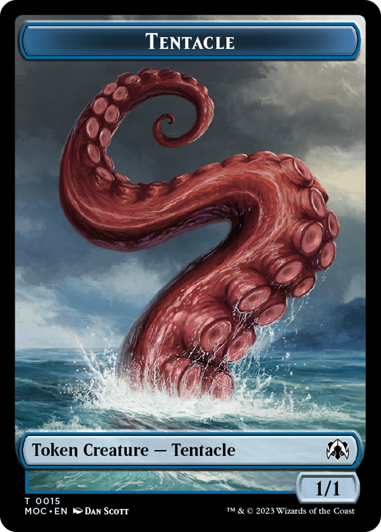 Tentacle // Human (26) Double-Sided Token [March of the Machine Commander Tokens] | Arkham Games and Comics