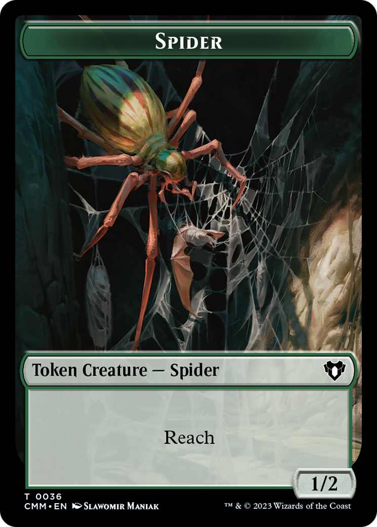 Spider Token [Commander Masters Tokens] | Arkham Games and Comics