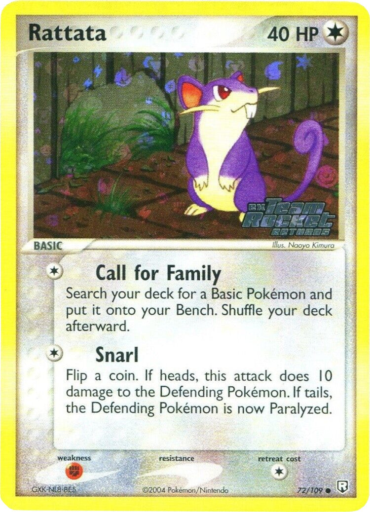 Rattata (72/109) (Stamped) [EX: Team Rocket Returns] | Arkham Games and Comics