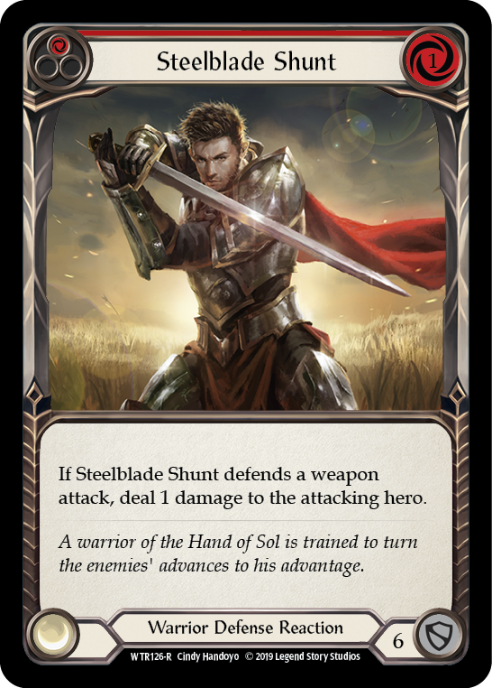 Steelblade Shunt (Red) [WTR126-R] (Welcome to Rathe)  Alpha Print Rainbow Foil | Arkham Games and Comics