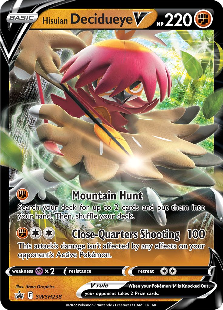 Hisuian Decidueye V (SWSH238) [Sword & Shield: Black Star Promos] | Arkham Games and Comics