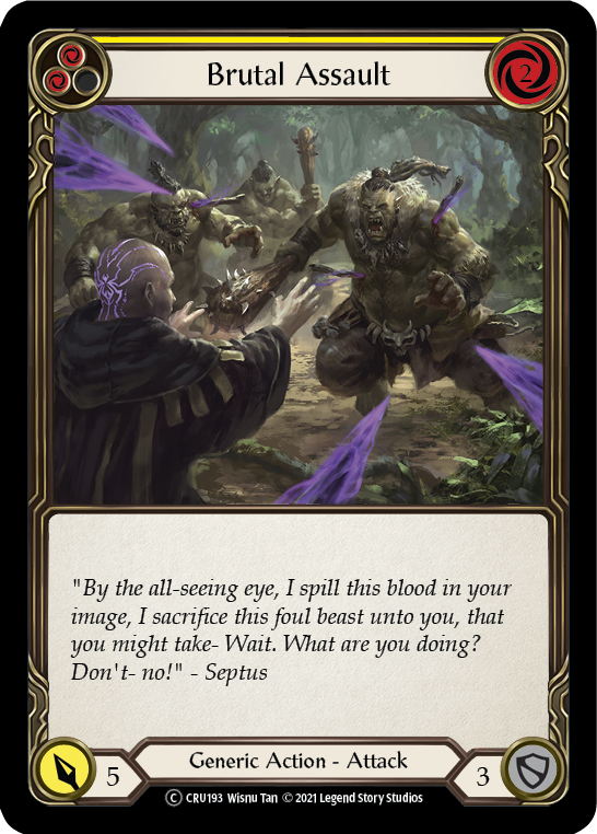 Brutal Assault (Yellow) [U-CRU193] (Crucible of War Unlimited)  Unlimited Normal | Arkham Games and Comics