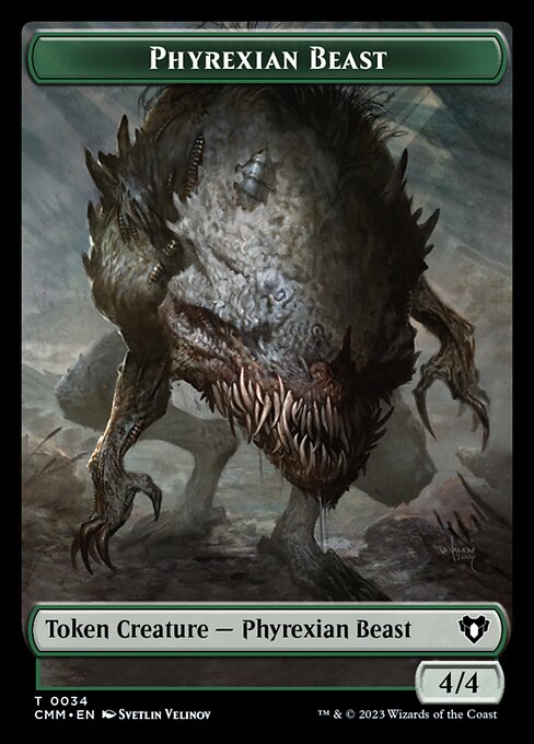 Treasure // Phyrexian Beast Double-Sided Token [Commander Masters Tokens] | Arkham Games and Comics