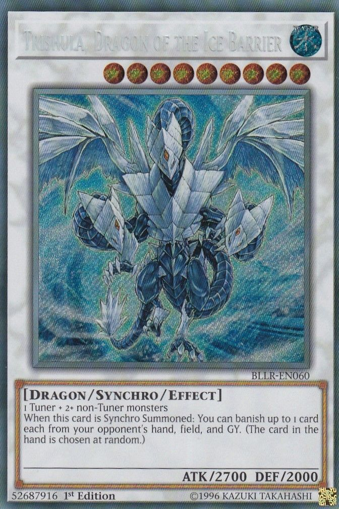 Trishula, Dragon of the Ice Barrier [BLLR-EN060] Secret Rare | Arkham Games and Comics