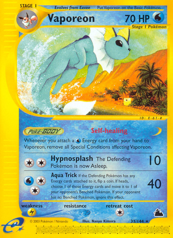 Vaporeon (33/144) [Skyridge] | Arkham Games and Comics