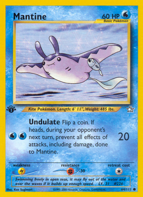 Mantine (64/111) [Neo Genesis 1st Edition] | Arkham Games and Comics