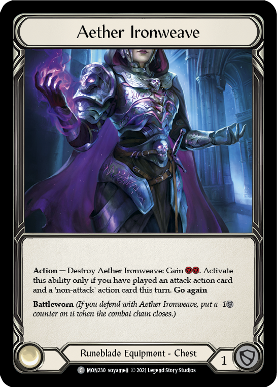 Aether Ironweave [MON230-CF] (Monarch)  1st Edition Cold Foil | Arkham Games and Comics