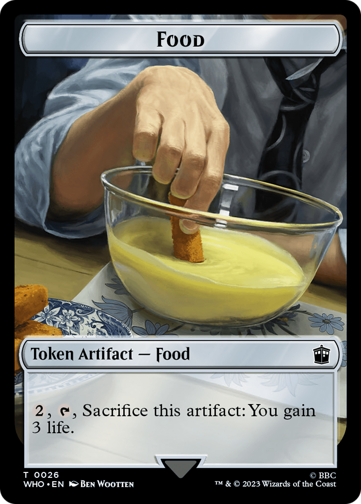 Human (0005) // Food (0026) Double-Sided Token [Doctor Who Tokens] | Arkham Games and Comics