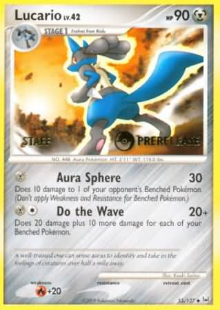 Lucario (53/127) (Staff Prerelease Promo) [Diamond & Pearl: Black Star Promos] | Arkham Games and Comics