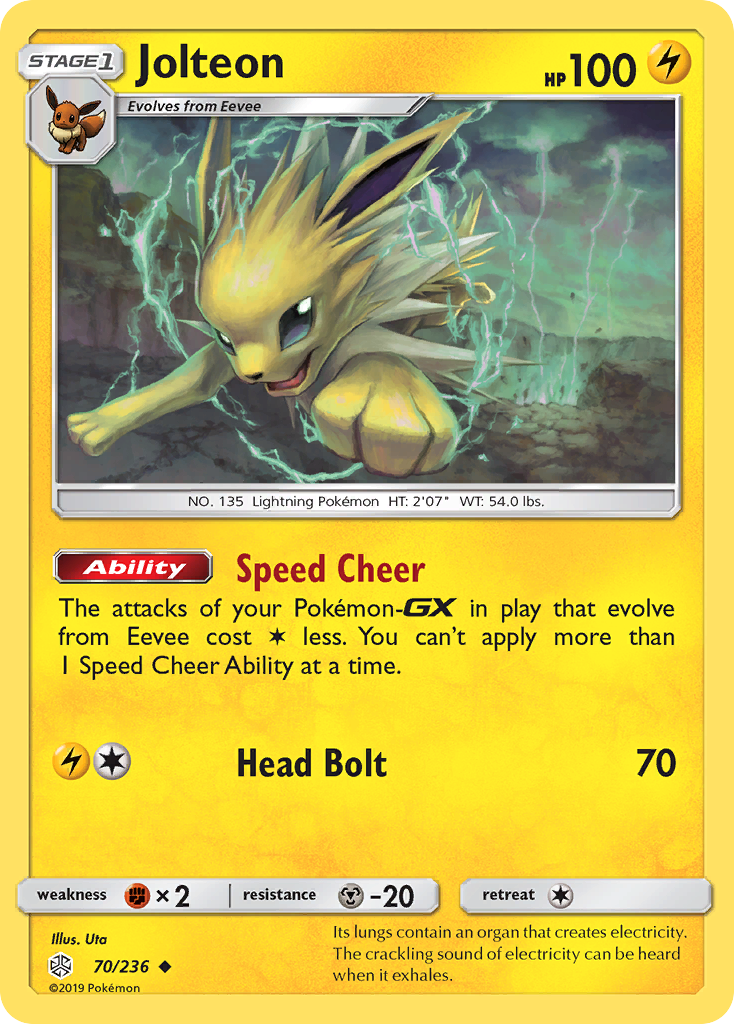 Jolteon (70/236) [Sun & Moon: Cosmic Eclipse] | Arkham Games and Comics