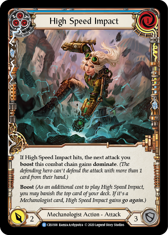 High Speed Impact (Blue) [CRU108] (Crucible of War)  1st Edition Normal | Arkham Games and Comics