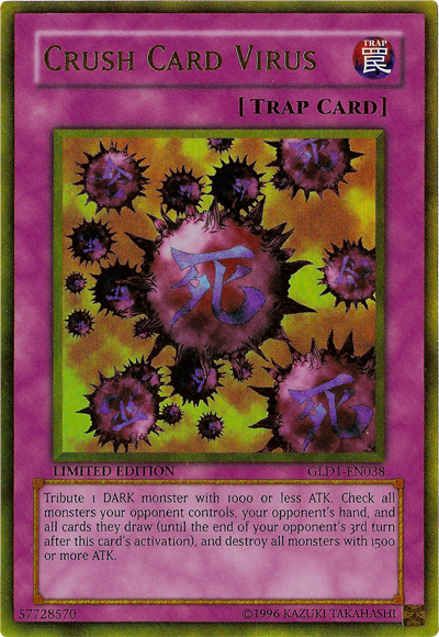 Crush Card Virus [GLD1-EN038] Gold Rare | Arkham Games and Comics