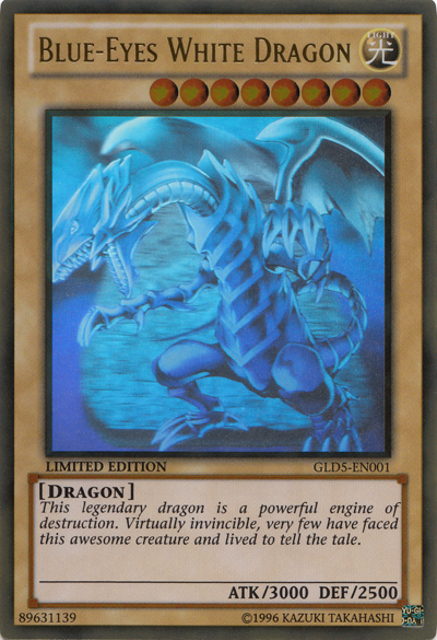 Blue-Eyes White Dragon [GLD5-EN001] Ghost/Gold Rare | Arkham Games and Comics