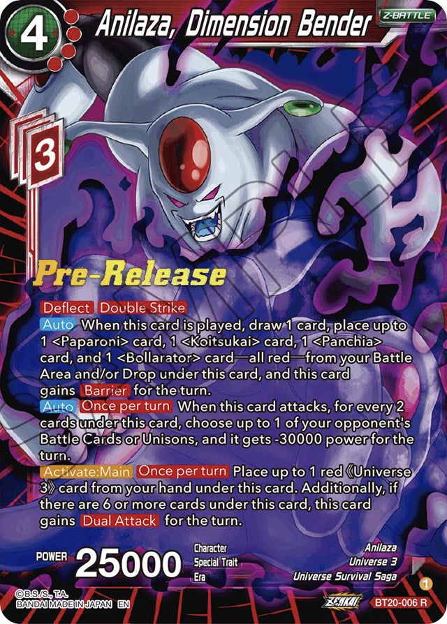 Anilaza, Dimension Bender (BT20-006) [Power Absorbed Prerelease Promos] | Arkham Games and Comics