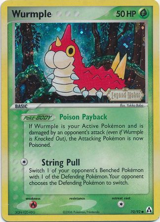 Wurmple (70/92) (Stamped) [EX: Legend Maker] | Arkham Games and Comics