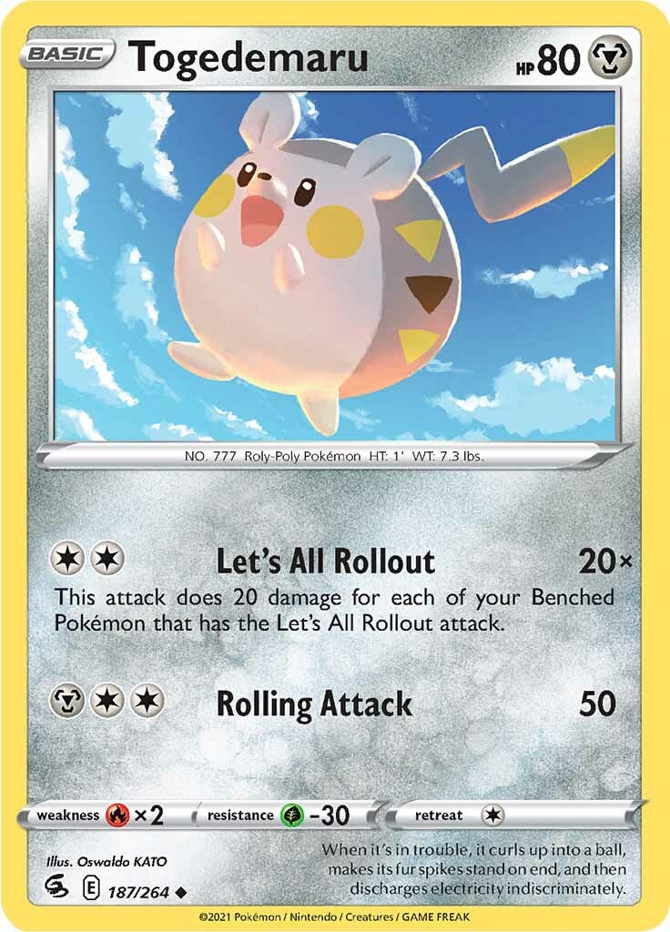 Togedemaru (187/264) [Sword & Shield: Fusion Strike] | Arkham Games and Comics