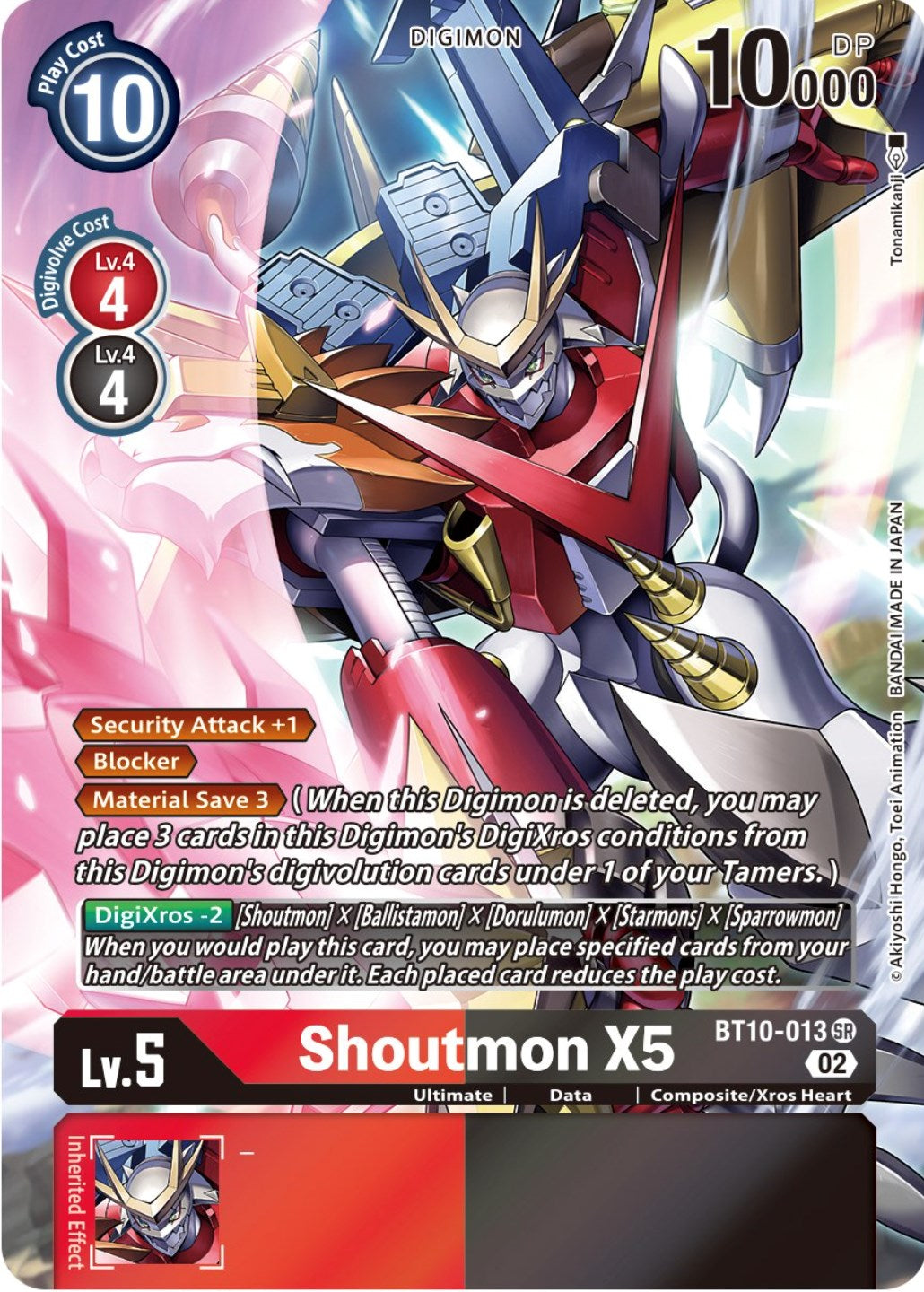 Shoutmon X5 [BT10-013] (Alternate Art) [Xros Encounter] | Arkham Games and Comics