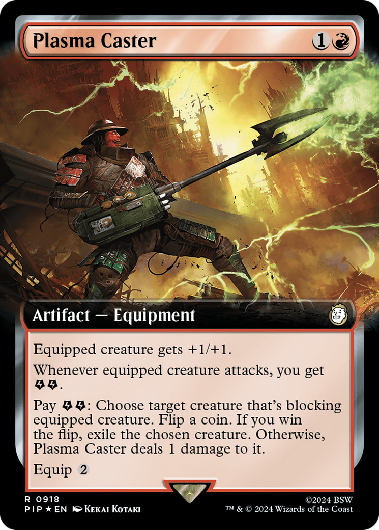 Plasma Caster (Extended Art) (Surge Foil) [Fallout] | Arkham Games and Comics