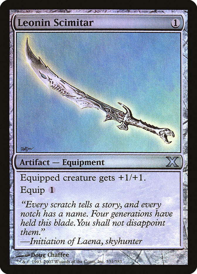 Leonin Scimitar (Premium Foil) [Tenth Edition] | Arkham Games and Comics