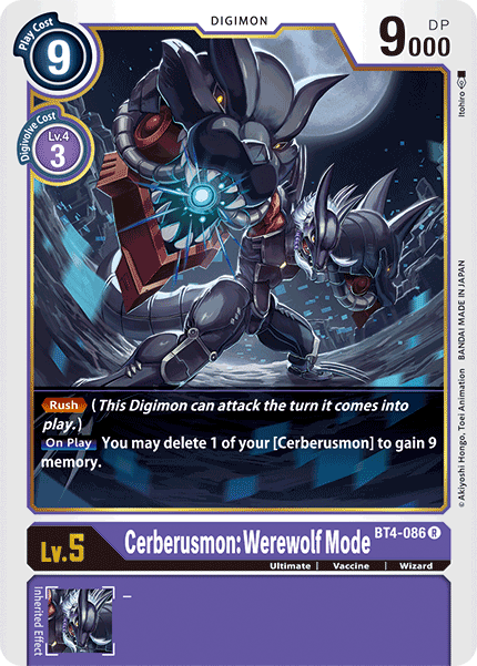 Cerberusmon: Werewolf Mode [BT4-086] [Great Legend] | Arkham Games and Comics