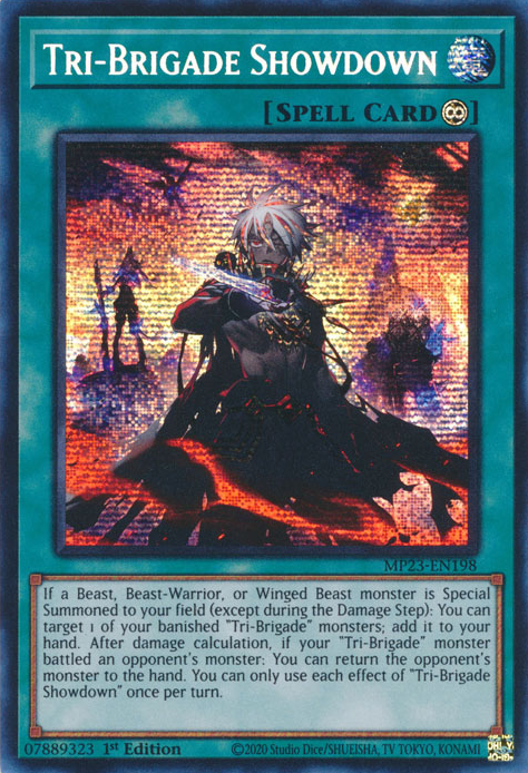 Tri-Brigade Showdown [MP23-EN198] Prismatic Secret Rare | Arkham Games and Comics